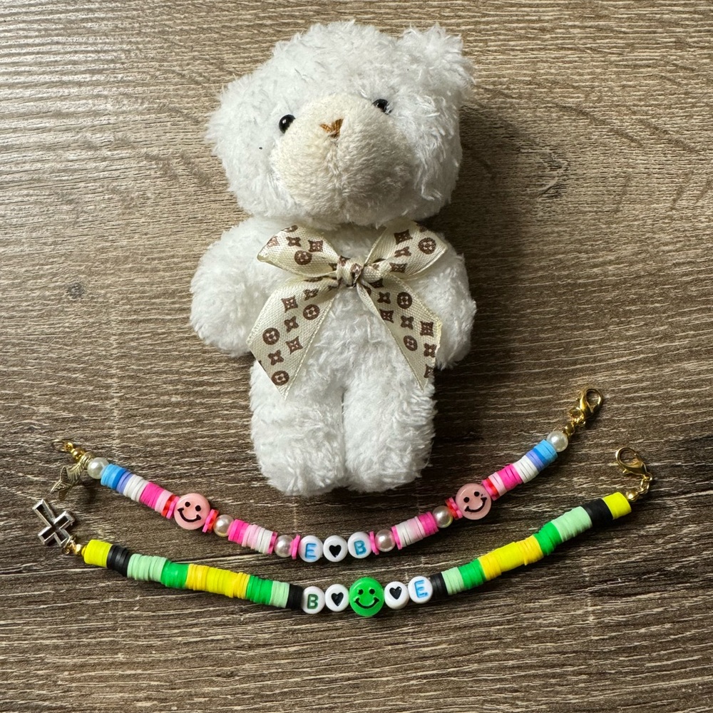 Custom Beaded Initial Bracelets. - image 1